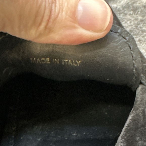 Louis Vuitton Suede Driving Loafers Men's 6.5 Black LV Hardware Made Italy - Picture 11 of 16